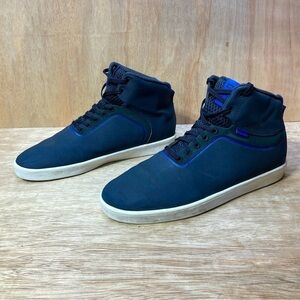 Vans High Top Skate Shoes Men’s 7.5 Blue Black White LXVI Sneakers